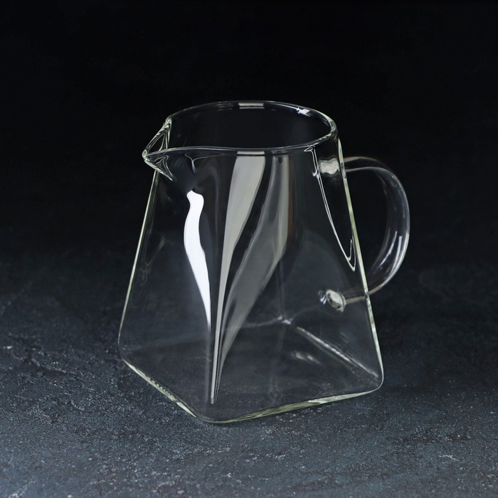 Молочник стеклянный «Грация», 500мл, 13×9×11,5 см - Фото 1