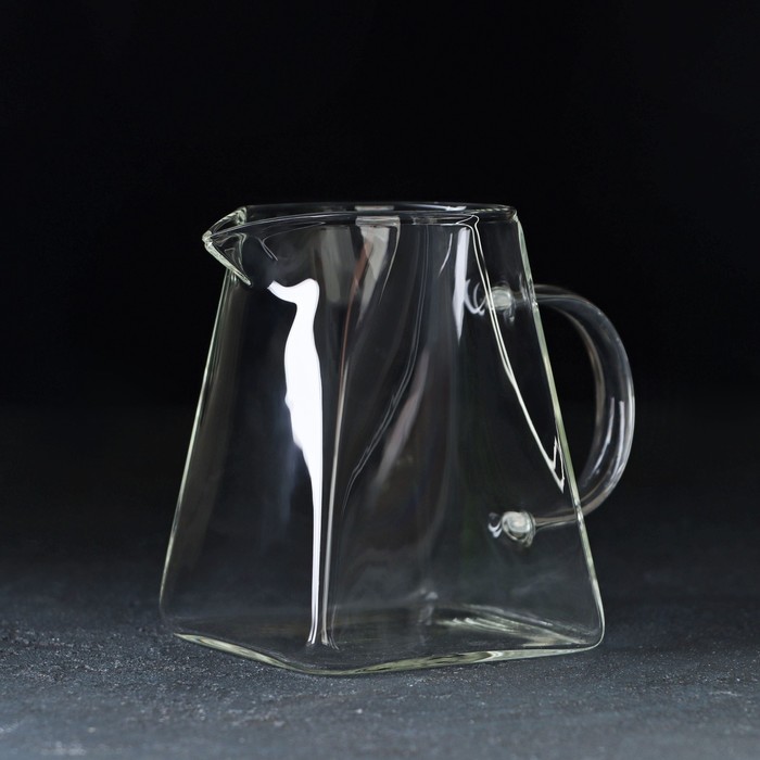 Молочник стеклянный «Грация», 500мл, 13×9×11,5 см - фото 1906391183
