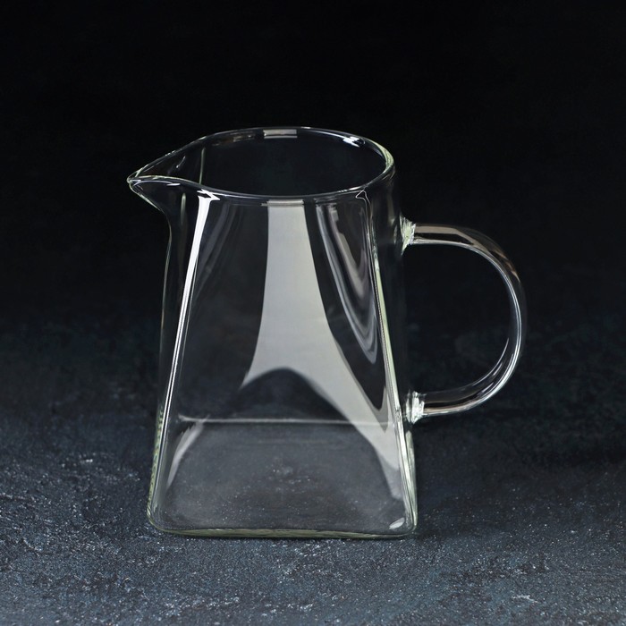 Молочник стеклянный «Грация», 500мл, 13×9×11,5 см - фото 1882821420