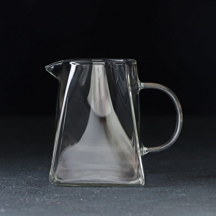 Молочник стеклянный «Грация», 500мл, 13×9×11,5 см - фото 1906391185