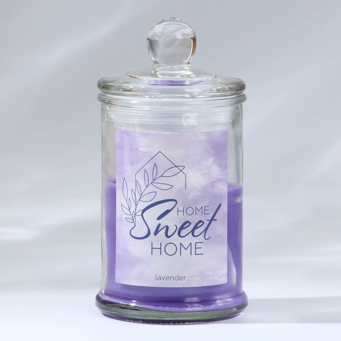 Свеча-баночка "Sweet home", аромат лаванда,11 х 5,8 см