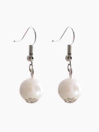 Набор 3 предмета: серьги, колье, браслет «Жемчуг» элегантный, цвет белый в серебре