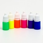 Краска для рисования эбру, набор 6 флуоресцентных цветов по 6 мл - фото 3794842