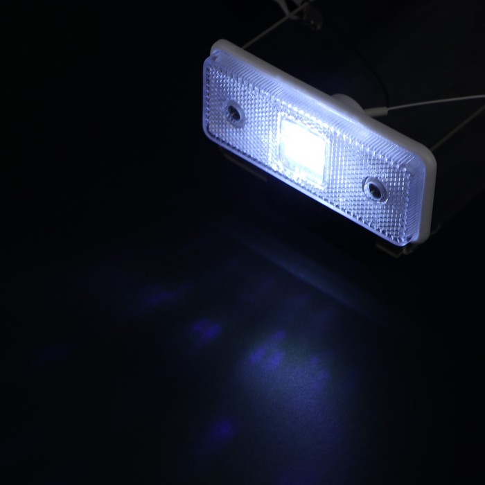 Фонарь габаритный с кронштейном, белый, LED, 12 х 3 х 7,7 см, с контуром, 2329W