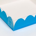 Коробочка для печенья, голубая, 12 х 12 х 3 см - Фото 2