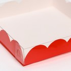 Коробка для печенья, красная, 15 х 15 х 3 см - Фото 2