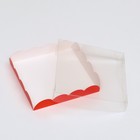 Коробка для печенья, красная, 15 х 15 х 3 см - Фото 4