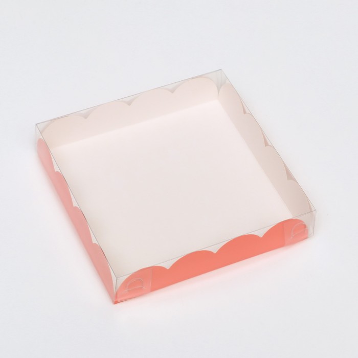 Коробочка для печенья, розовая, 15 х 15 х 3 см