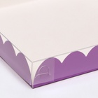 Коробка для печенья, сиреневая, 18×18×3 см - Фото 3