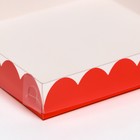 Коробочка для печенья, красная, 18 х 18 х 3 см - Фото 2
