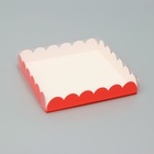 Коробка для печенья, красная, 18×18×3 см - Фото 2