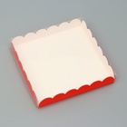 Коробка для печенья, красная, 18×18×3 см - Фото 3