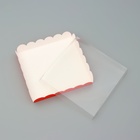 Коробка для печенья, красная, 18×18×3 см - Фото 4