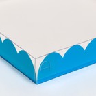 Коробочка для печенья, голубая, 18 х 18 х 3 см - Фото 2