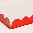 Коробка для печенья, красная, 21 х 21 х 3 см 9569191