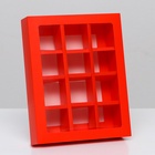 Коробка для 12 конфет, алый, 19×15×3.5 см - Фото 2