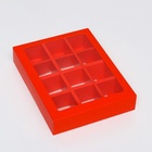 Коробка для 12 конфет, алый, 19×15×3.5 см - Фото 3