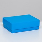 Коробка складная,голубая, 16 х 12 х 5,2 см - фото 320081292