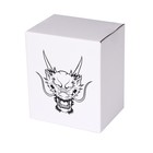 Кружка фарфоровая Доляна «Чёрный дракон», 380 мл, цвет белый - фото 25352194