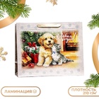 Пакет подарочный новогодний ламинированный горизонтальный «С Новым годом», 49×40×19 см - Фото 1