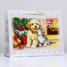 Пакет подарочный новогодний ламинированный горизонтальный «С Новым годом», 49×40×19 см - Фото 3