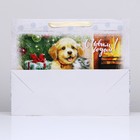 Пакет подарочный новогодний ламинированный горизонтальный «С Новым годом», 49×40×19 см - Фото 4