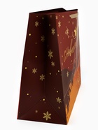 Пакет подарочный новогодний ламинированный горизонтальный «С новым годом!», 49×40×19 см - Фото 3