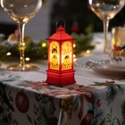 Светодиодная фигура «Красный фонарь с котиками» 5 × 12 × 5 см, пластик, батарейки AG13х3, свечение тёплое белое - фото 299137330