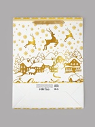 Пакет подарочный новогодний ламинированный вертикальный «Олени», 33×42×10 см - Фото 5