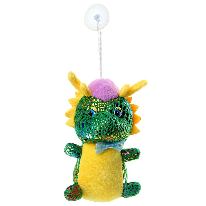 Мягкая игрушка "Дракоша" на присоске, 12 см, цвет микс