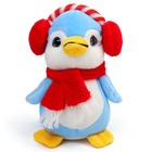 Мягкая игрушка «Пингвин» в наушниках, 20 см, цвет синий - Фото 4