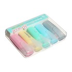 Набор маркеров-текстовыделителей 5 штук, 5 цветов, мини плоские, скошенные - Фото 7