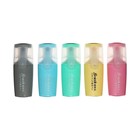 Набор маркеров-текстовыделителей 5 штук, 5 цветов, мини плоские, скошенные - Фото 2