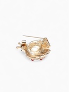 Брошь «Божья коровка», красно-белая в золоте - Фото 3