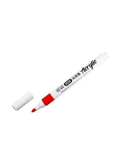 Набор маркеров акриловых 12 цветов, круглый наконечник, для любой поверхности