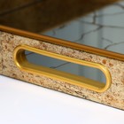 Поднос пластиковый прямоугольный с зеркалом «Узоры»,  37 х 37 х 4,5 см сервировочный - Фото 2