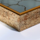 Поднос пластиковый прямоугольный с зеркалом «Узоры»,  37 х 37 х 4,5 см сервировочный - Фото 3