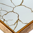 Поднос пластиковый прямоугольный с зеркалом «Узоры», 37 х 37 х 4,5 см сервировочный - фото 4394401