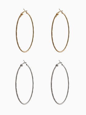 Серьги-кольца «Рельеф», миксы, d=5.7 см  (артикул 912591)  большой выбор товаров оптом и в розницу по низким ценам с доставкой