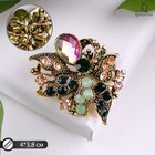 Брошь «Цветы» букет, цветная в золоте - Фото 2