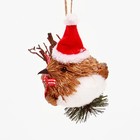 Декоративная подвеска «Птичка в новогоднем колпаке» 15 × 6 × 13 см - Фото 4