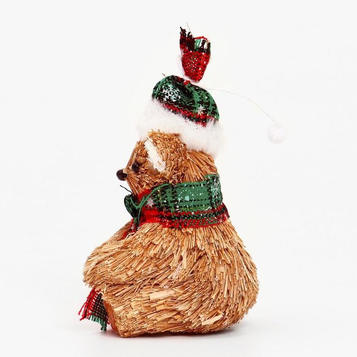 Декоративный сувенир «Мишка в шапочке и шарфе» 9 × 8 × 18 см