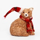 Декоративный сувенир из природных материалов «Мишка в шарфике и колпаке» 15 × 17 × 20 см - Фото 2