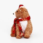 Декоративный сувенир из природных материалов «Мишка в шарфике и колпаке» 15 × 17 × 20 см - Фото 4