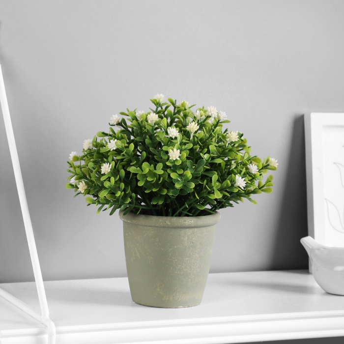 Искусственный цветок в горшке «Цветочная симфония», 8×17 см, МИКС - Фото 1