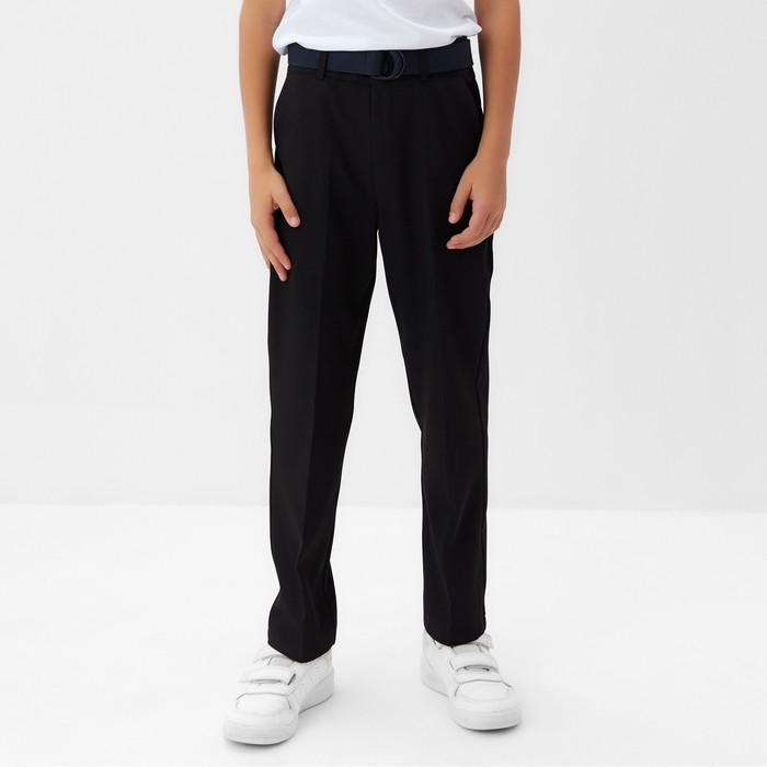 Брюки для мальчика MINAKU: School Collection, чёрные, рост 152 см