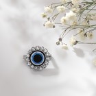 Булавка-оберег «Защита от сглаза», 1,8 см, цвет синий в серебре - фото 9160412