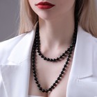 Бусы «Классика» шар №8, цвет чёрный, L=140 см - Фото 2