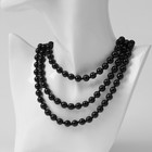 Бусы «Классика» шар №8, цвет чёрный, L=140 см - Фото 3