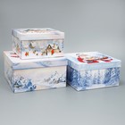 Набор подарочных коробк 3 в 1 «Новогодняя сказка», 18 × 18 × 10 – 22 × 22 × 12 см - Фото 2